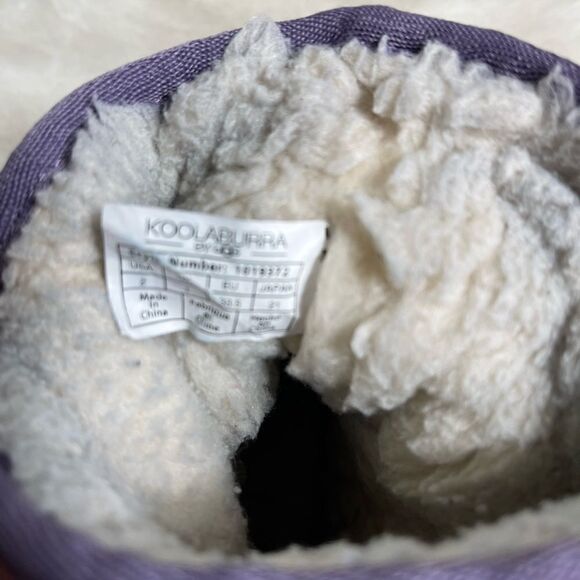 Kookaburra by Ugg Girls suede purple short boots with side bows size 2 - Picture 12 of 12